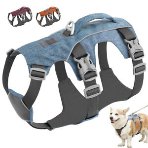 Escape Proof Dog Harness No Pull w/ Handle Reflective Vest for Small Medium Dogs