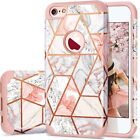 iPhone 6s Case, iPhone 6 Case, Rose Gold Marble Design for Girls Shiny Glitter B