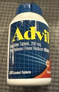 Advil Ibuprofen Tablets, 200 mg Pain Reliever, 300 Tablets, Exp 9/2025+