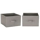 Wide Closet Organizer Drawers 2 Pack, Silver