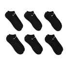 NIKE  Everyday Cushioned No Show Unisex Sock 6-Pack Size L Black SX7675-010