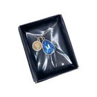 Avon Scorpio Zodiac Charm Necklace Blue Water Sign Teardrop Stone Birthday