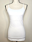 Maidenform Women's White Adjustable Strap Lined Camisole Tank Top Size L