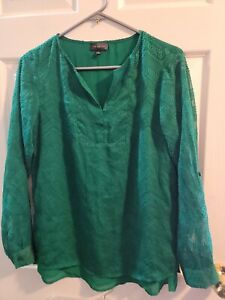 the limited Womans Flowy Lined Long Sleeved Blouse Shirt. XS PRICED TO SELL