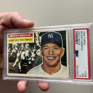 1956 Topps Mickey Mantle #135 PSA 5 EX Beautiful Color and Sharp Corners!!