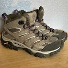 Merrell Moab 2 Mid Ventilator Suede Leather Hiking Boots - Women's Size 8 Tan