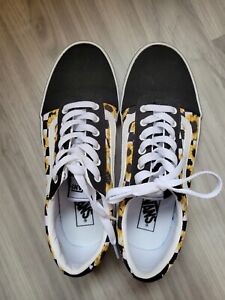 Vans Classic Girls Size 4 Sunflower Yellow Black WhiteSneaker Shoes