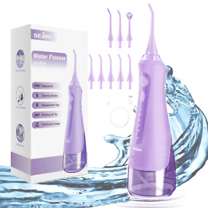 Sejoy water flosser electricwater flosser for teeth waterpik cordless 8Jet tips