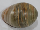 Vintage Alabaster Onyx Marble Agate Polished Stone Egg Made in Italy 2 1/2