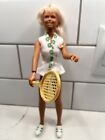 VINTAGE 1974 KENNER DUSTY DOLL WITH GREEN & WHITE OUTFIT & SHOES W/RACKET! VGC