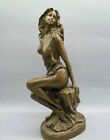 Bronze Beautiful Nude Woman Girl Copper Statue Figure Art Decor Sculpture