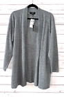 NWT $209 CHARTER CLUB Plus Size 2X 100% Cashmere Cardigan Sweater Med gray Y7