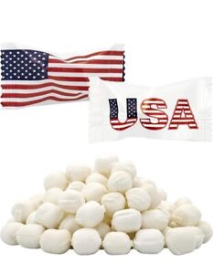 Patriotic USA Flag Buttermints - 26 oz. Bag - Approximately 200 Per Pack