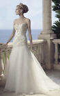 CASABLANCA Bridal # 2149 Imperial Gown Wedding Dress Ivory Bead Embroidery US 16