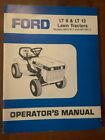 ~Ford LT 8 & LT 12~Lawn & Garden Tractors~Operator's Manual~
