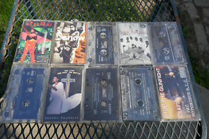 Lot of 10 VTG Hip Hop R&B Rap Cassette Tapes Aretha 2Pac Wu-Tang Notorious B.I.G