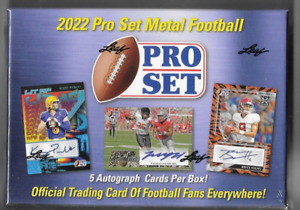 2022 Leaf Pro Set Metal Football HOBBY Box SEALED 5 Autos  Bryce Young ??