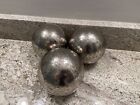 Silver Plated Etched Floral Decorative Orb Balls
