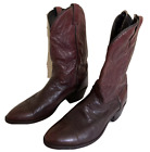 VTG Laredo Cowboy Boots Men 10.5 D Dark Brown Leather Western Riding Made In USA