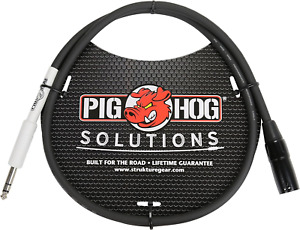 Pig Hog PX4T3 XLR Male to 1/4 TRS Instrument Cable, 3 Feet