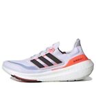 Mens Adidas Ultraboost Light Running Shoes Sneakers White Black Solar Red HQ6351