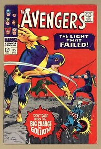 Avengers 35 (FN) Goliath, Living Laser! Stan Lee, Roy Thomas 1966 Marvel Y144