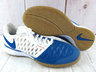Nike Lunar Gato 2 Indoor Soccer White Blue 580456-100 ~ Size 5.5