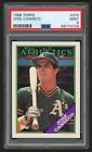 1988 TOPPS JOSE CANSECO #370 OAKLAND ATHLETICS A'S 2ND YEAR PSA 9 MINT
