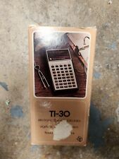 Vintage 1970s Texas Instrument Calculator TI-30 Tested & Works With Box