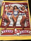 Texas Bud Girls Budweiser King Of Beers 1991 Vintage Sexy Poster 23x17 Wall