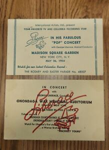 Liberace Autographed Concert Tickets