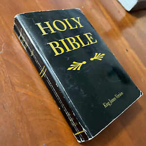 Vintage Holy Bible King James Version Black Paperback Small 8x5 in Christianity