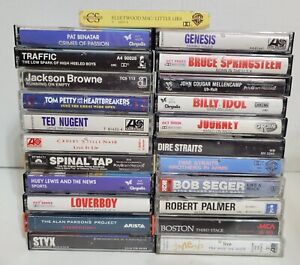 Lot Of 23 Vintage 70's/80’s Cassette Tapes Rock Dire Straits, Boston, Genesis ++