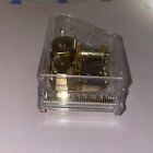 Vintage Piano Music Box Clear Acrylic 4 Inches Works