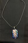 Fused Glass Necklace Pendant ~ Handmade Dichroic Jewelry