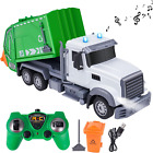 2.4Ghz Remote Control Garbage Truck Toys, 1:24 RC Recycling Trash Truck with Rec