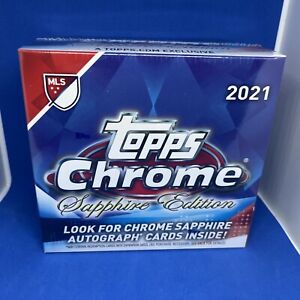 2021 Bowman Chrome SAPPHIRE MLS Soccer Factory Sealed Hobby Box (New)