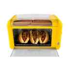 Yellow Hot Dog Roller Non-Stick with 2-Cooking Racks, Adjustable Toasting Timer
