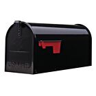 Post Mount Mailbox, Classic Medium, Steel, Black