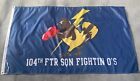 USAF 104th Fighter Squadron 3x5 ft 