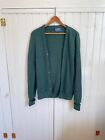 Vintage Pendleton Green Wool Cardigan Sweater Made in USA Mens M