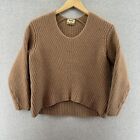 Acne Studios Womens Sweater Brown XS 100% Wool Deborah Knit Pullover Shrunk