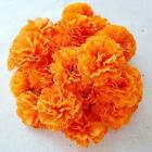 Bulk 80Pcs Orange Marigold Flower Heads, Silk Artificial Flowers for DIY & Stems