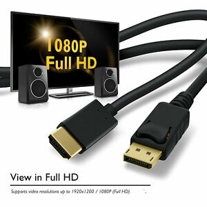 6FT Display Port DP to HDMI Cable Adapter Converter Audio Video PC HDTV LOT
