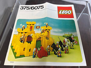 LEGOLAND LEGO Yellow Castle 375 / 6075 Instruction Manual Only Vintage Original
