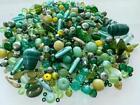 Vintage All Glass GREENS Quarter Pound Beads Mix