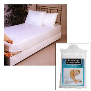 2 Full Size Bed Mattress Cover Plastic White Waterproof Bug Protector Mites Dust