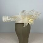 Something Special Cream Sinamay Straw Kentucky Derby Church Hat with Flower