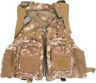 Fly Fishing Vest Pack Men Women Adjustable Outdoor Backpack Camouflage Yellow
