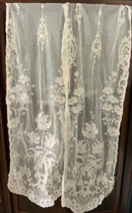 antique lace curtains XIX